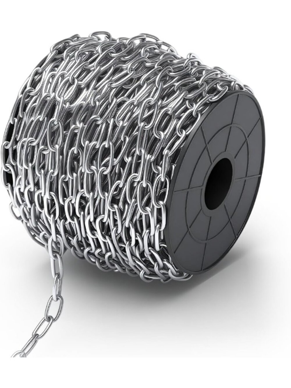100ft Stainless Steel Hanging Chain - Durable Metal Jack Chains (2mm) for DIY